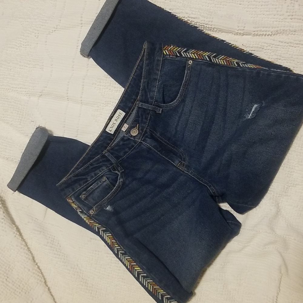 Knox Rose side embrodered jeans